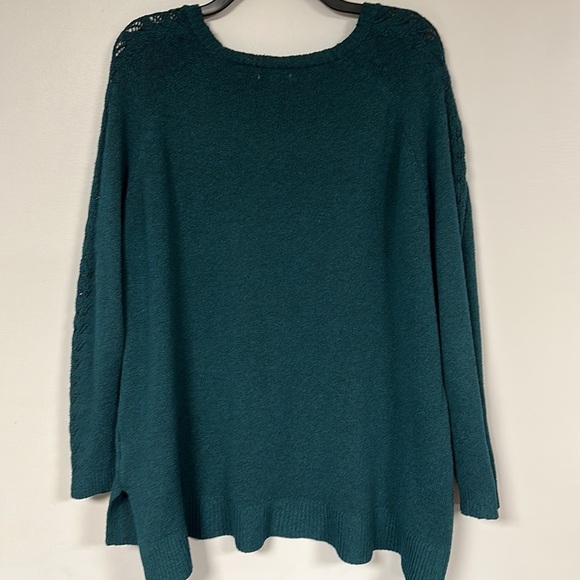 LC Lauren Conrad Beautiful deep teal Pullover Sweater, longer in back, XXL - Picture 6 of 9